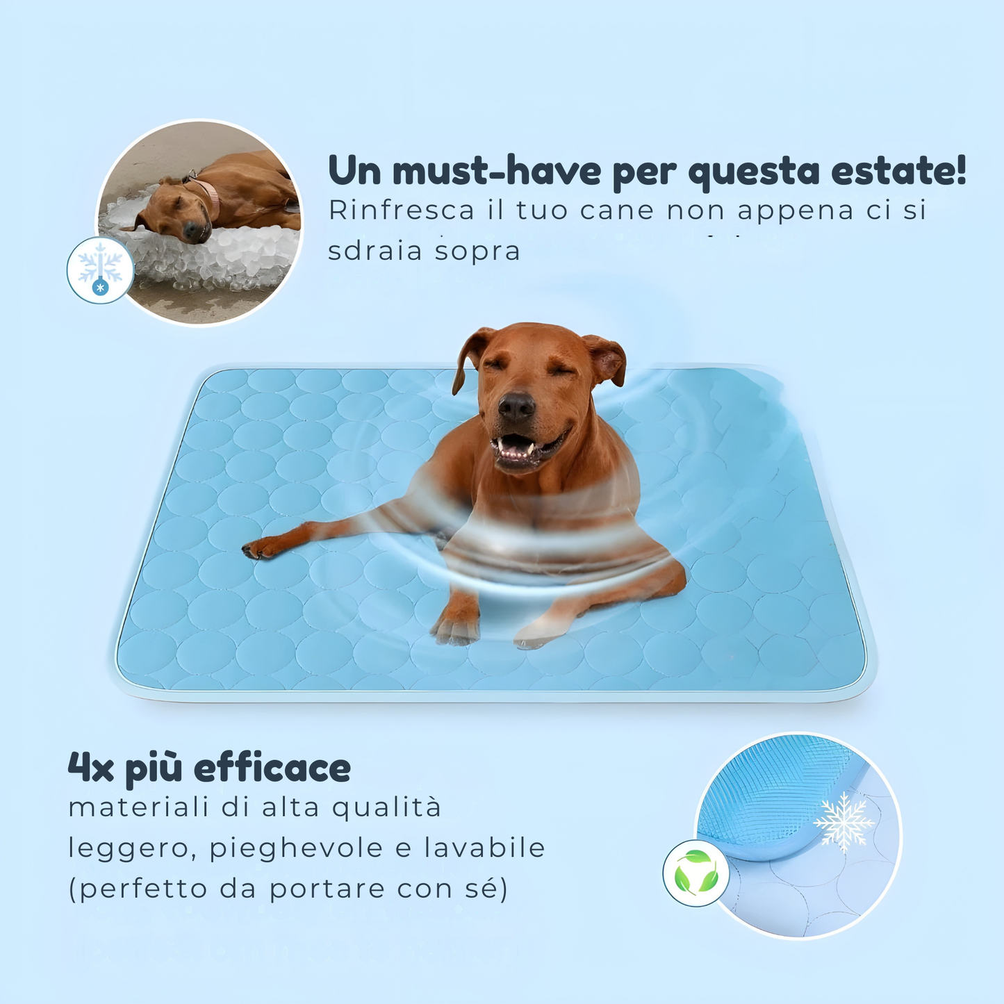 Tappetino rinfrescante per cani Bobby’s (1+1 gratis)